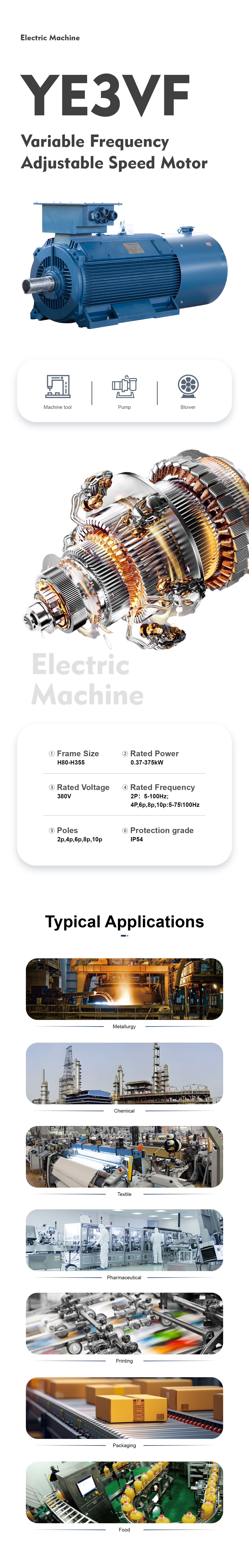 YE3VF motor discription